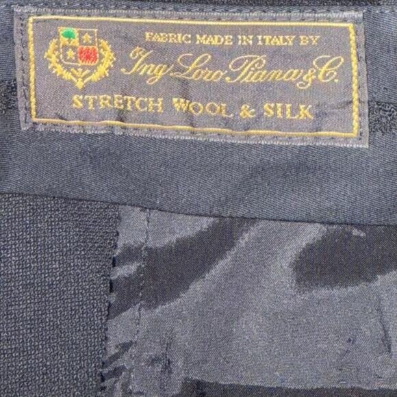 Brooks Brothers Loro Piana Lucia Fit Pants Women's 16 Black Wool Blend Trousers - Picture 5 of 10